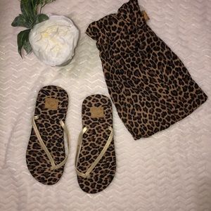 Flip flop animal print